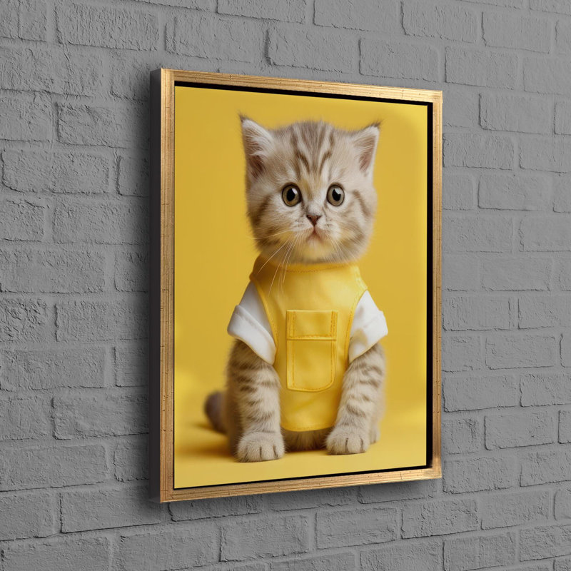 Print on Canvas, 30 cm H x 20 cm W, Framed Print without Mat, Gold