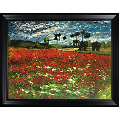«Field of Poppies» par Vincent Van Gogh, peinture à l'huile sur toile encadrée