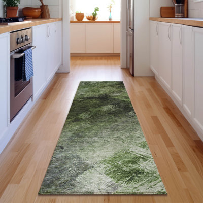 Premium Machine Washable Cerrito AMF590 Green Rug
