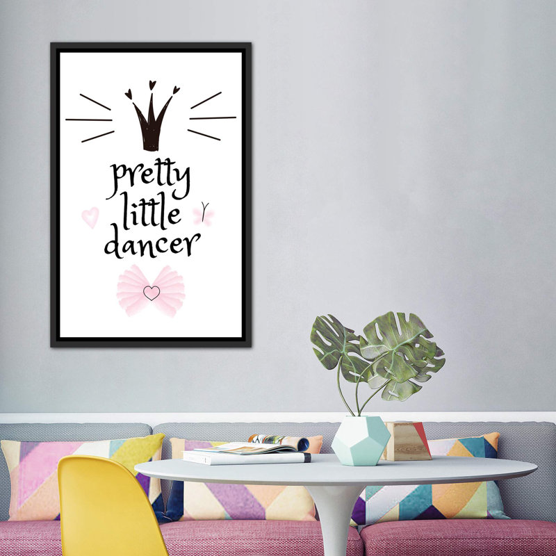«Pretty Little Dancer», reproduction d'impression, Aucun mat, H 60 po x l 40po x P 1,5 po, Toile avec cadre noir