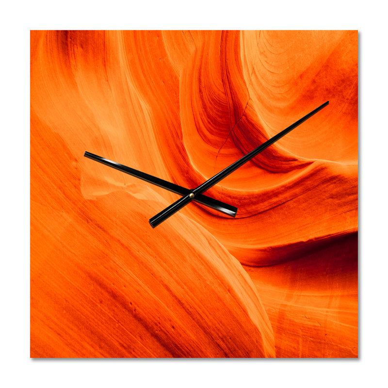 Horloge murale orange Orange Upper Antelope Canyon, Très grand