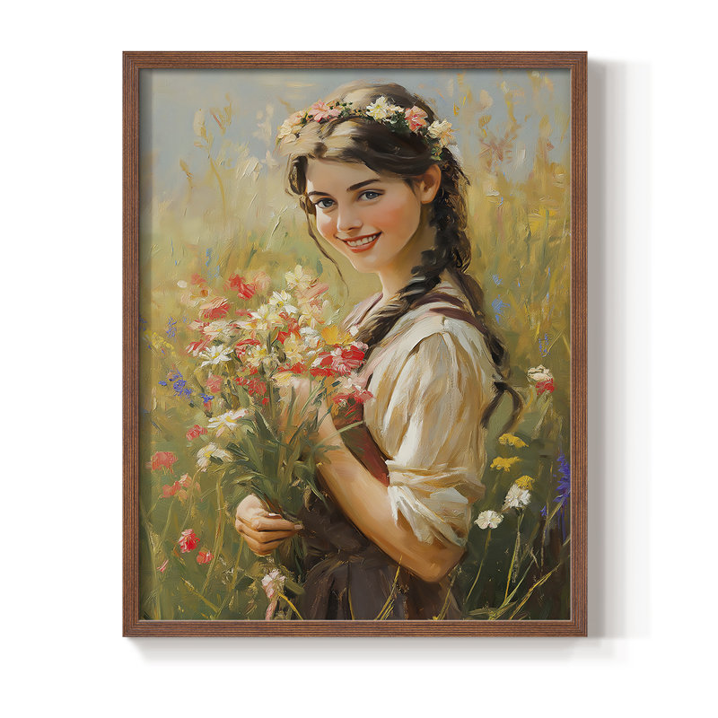 Reproduction encadrée WOMEN Series CCL XXXII - bois massif, Noyer, H 30 po x l 24 po