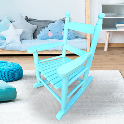 Chaise berçante bleue pour repose-pieds confortable, intérieur et extérieur