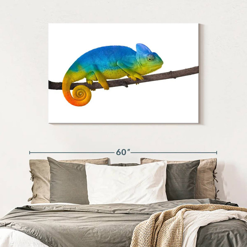 Brampt Vibrant Blue Chameleon, 32" H x 48" W