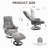 069DR-Ergonomic Recliner Chair With Ottoman, Modern 360° Swivel Lounge Chair With Footstool, Chenille Fabric, 5 Point Vibration Massage, Seat Heating & 140° Adjustable Backrest For Home Office, Grey-1760851739