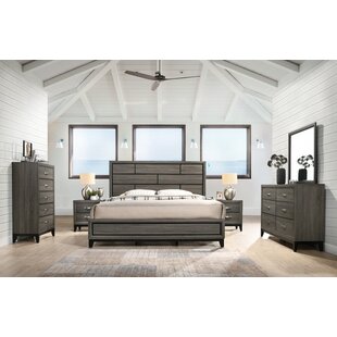 SOFTSEA Farmhouse 6-Piece Bedroom Furniture Sets, Wood Queen Bedroom  Furniture Set Include Solid Pine Wood Storage Bed, 2 Nightstands, 6-Drawer