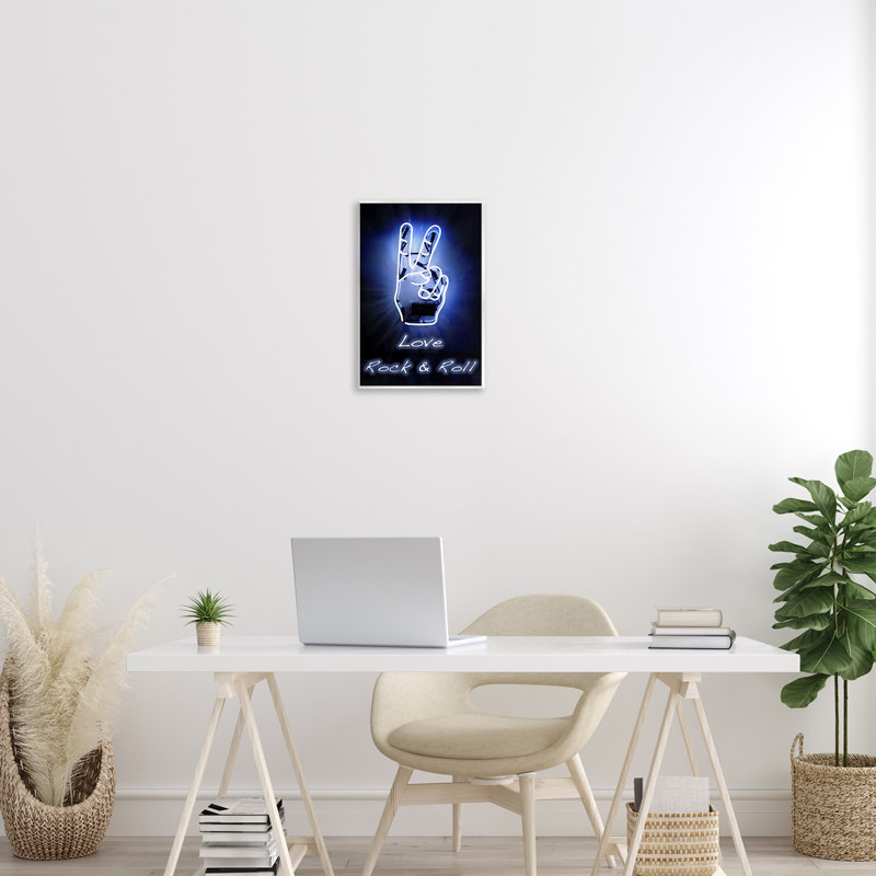 «Love Rock & Roll Neon» par Graffi *ee Studios, H 15 po x l 10 po