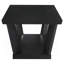 Ensemble 3 pièces noir avec tablette inférieure et table basse