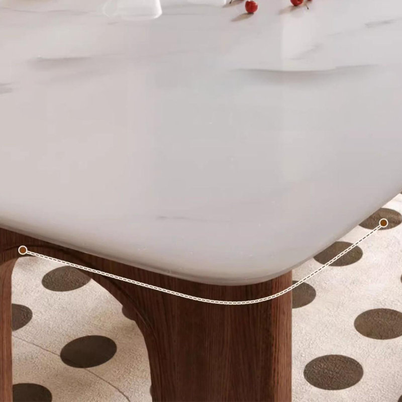 Navia Ash Solid Wood Base Dining Table, 29.52"H x 55.11"L x 31.49"W