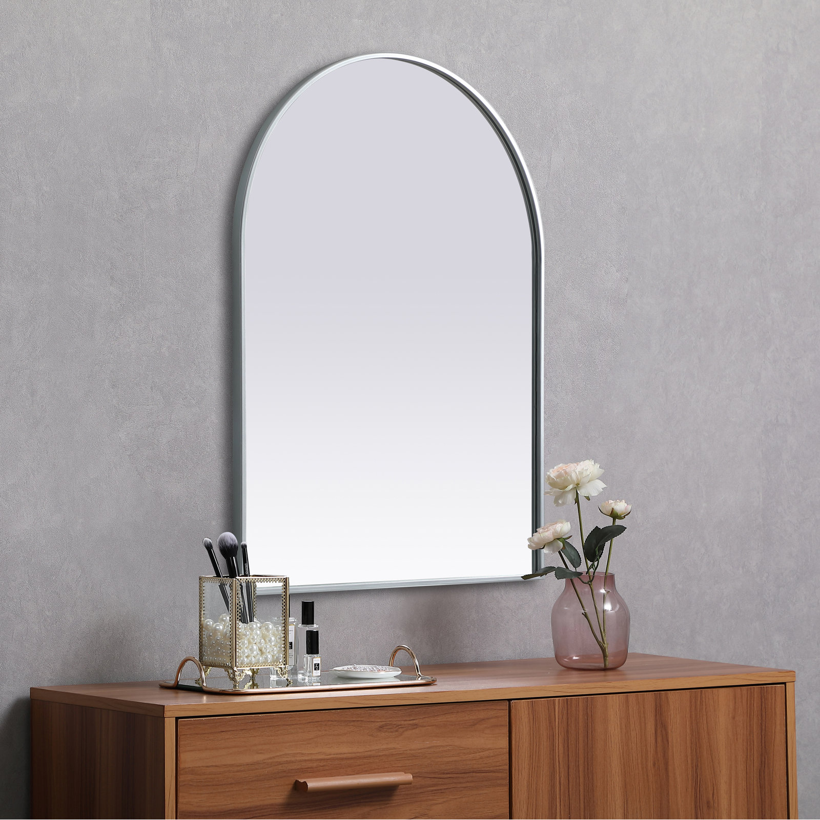 Sabine 36" Accent Mirror, Silver, 36" x 27"