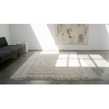 Antique Allover Geometric Cotton Hand Knotted Pile Ivory Beige Cream White 1920s Rug