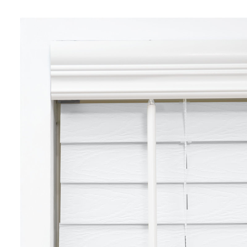 Store texturé obscurcissant sans fil 2 po Holizontal / Venetian, Simplement blanc, L 60 po x L 60 po