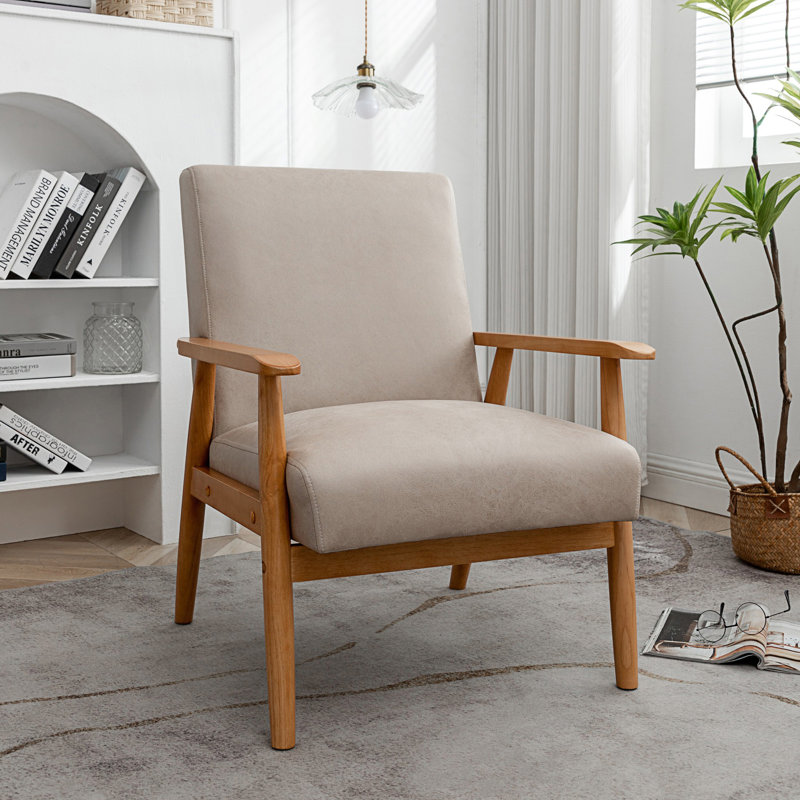 Fauteuil moderne de 64,5 cm (25,38 po), Chameau clair