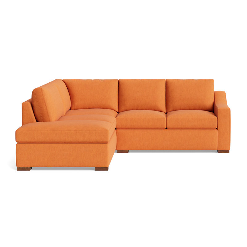 Lucca Sectional, Left Hand Facing, Performance Weave - Carrot