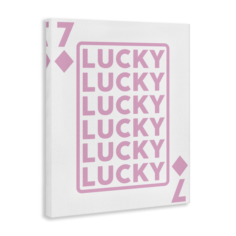 «Lucky Seven of Diamonds», art mural sur toile par Angela Nickeas, H 48 po x l 36 po