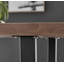 Kylooe Modern Brown Wood And Black Metal Dining Table Set With 6 Luxury Faux Leather Dining Chairs-927888615