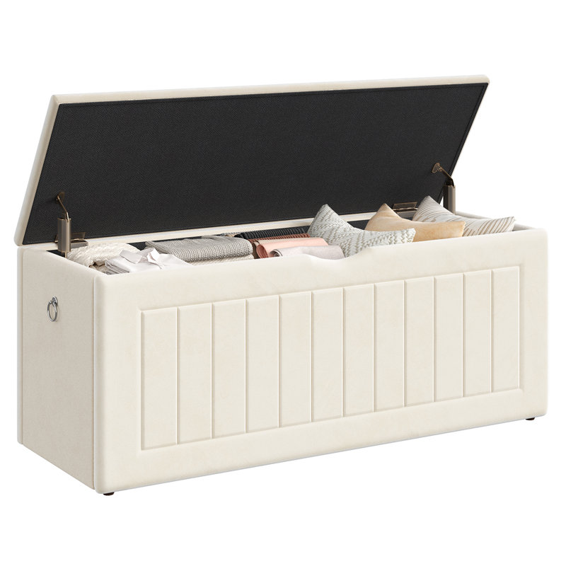 Coffre de rangement pour banc de rangement, Beige
