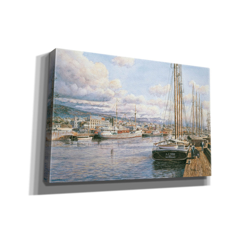 «San Pedro Sunrise, Ca. «1913» par Stanton Manolakas, art mural sur toile, L 18 po x H 12 po