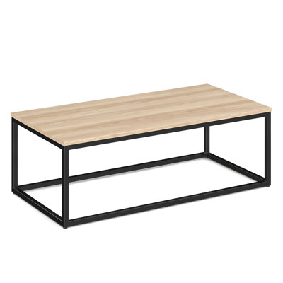 | Lyon | Table basse à plateau rectangulaire 24 po x 48 po avec base en métal noir