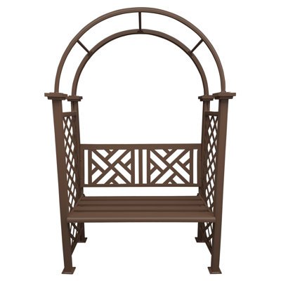 Aluminum Garden Arch With 2-Seater Bench