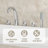 3 Handles Deck Mount Roman Tub Faucet With Hand Shower-109101994