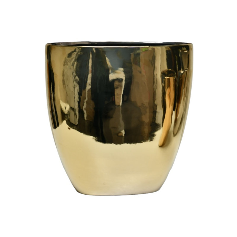 Vase de table en céramique fait à la main Marple, Or