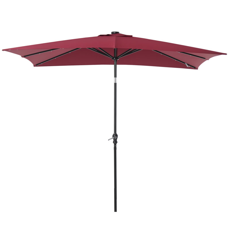 Parasol 105,6 Laplante, Rouge vin, H 97,2 po x l 105,6 po x P 80,4 po