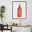 Iconic Hot Sauce Bottle, conception de giclée encadrée par Rylen McNett-797720336-797720335