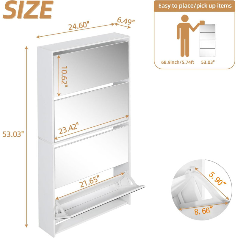 10 Pair Shoe Storage Cabinet