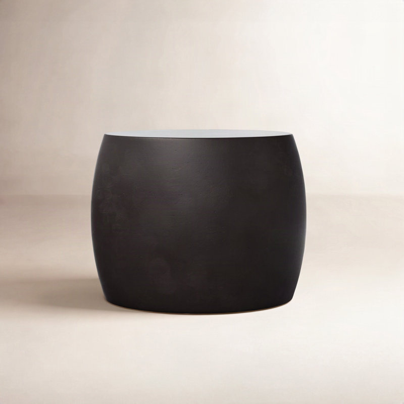 Mixx Drum End Table, Lava Brown