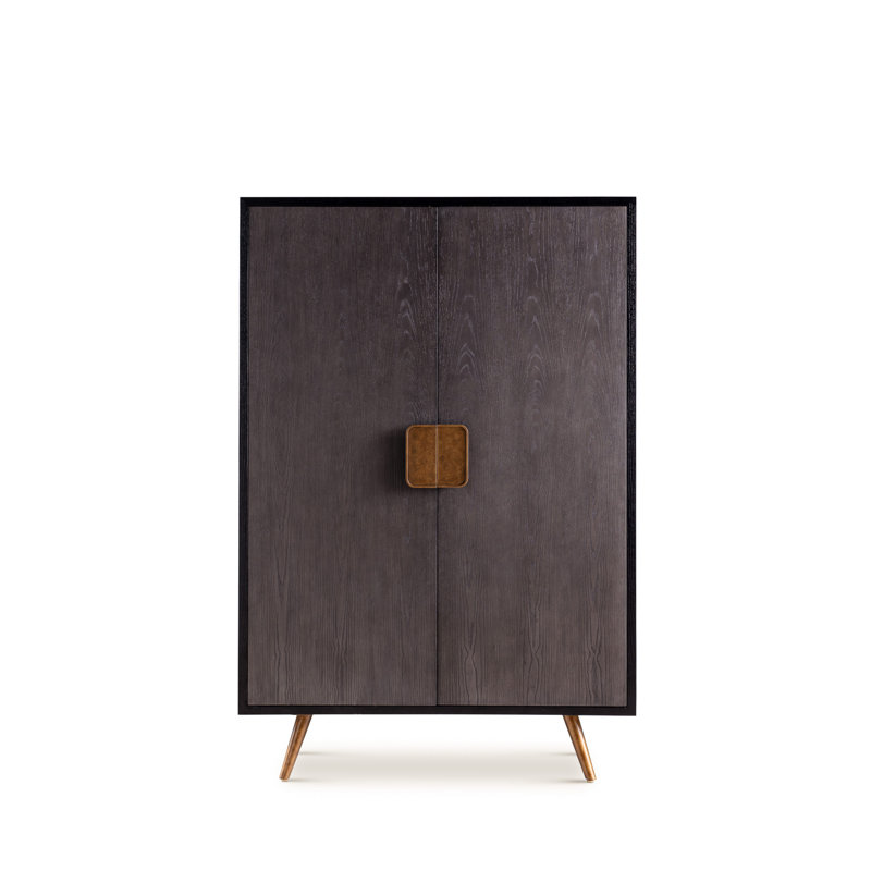 Accent Cabinet, Black Grain Ash, Brown