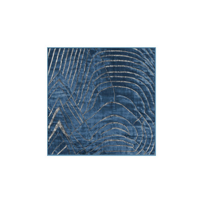 Machine Washable Blue Area Rug