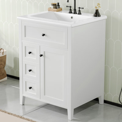 Meuble-lavabo 24 po avec comptoir en céramique