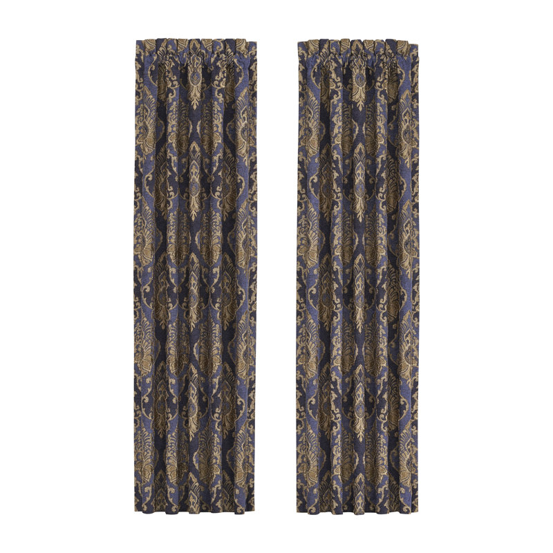 Paire de rideaux occultant et isolant avec passe-tringle Damask