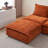 Armless Sofa Couch with Ottoman-890879476