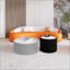 Dessus cylindrique en cuir clair ardoise-1004689735