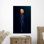 Impression sur toile moderne sous-marine: méduse vibrante, décor doré 1P