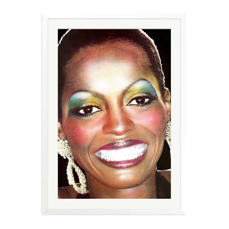 Diana Ross, September 1976, 38" H x 27" W, White