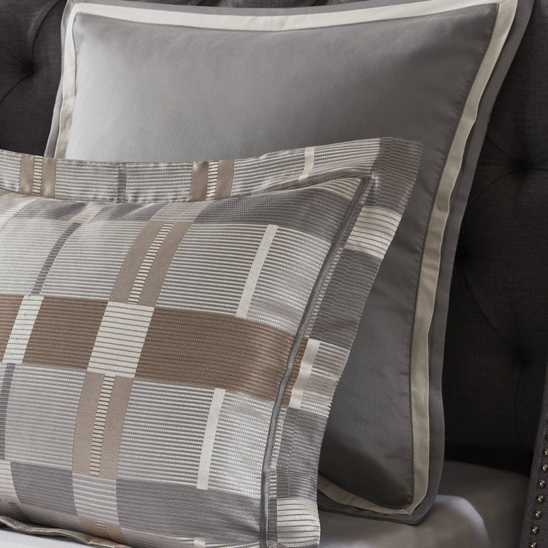 Ensemble d'édredon surdimensionné en jacquard Prescott, Édredon grand + 7 articles supplémentaires