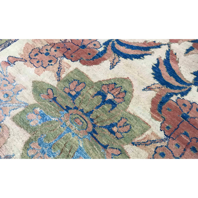 Hand-Knotted High-Quality Orange Area Rug