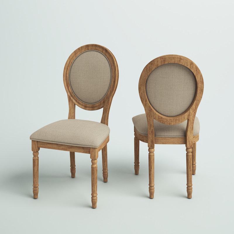 Fowey 19.5'' H Upholstered Side Chair, Taupe, Driftwood