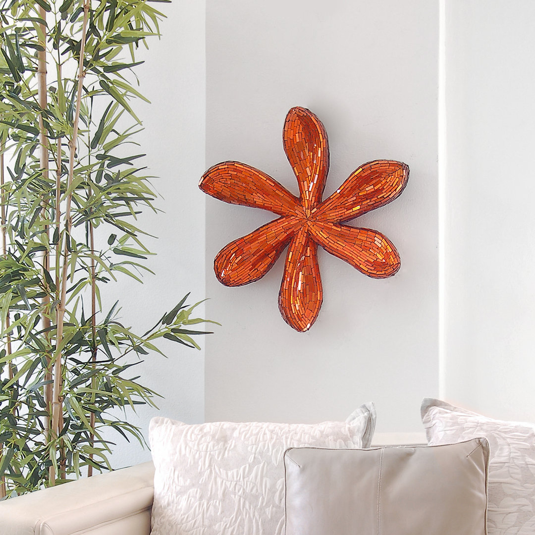 Flower 1 Glass Sculpture Wall Décor