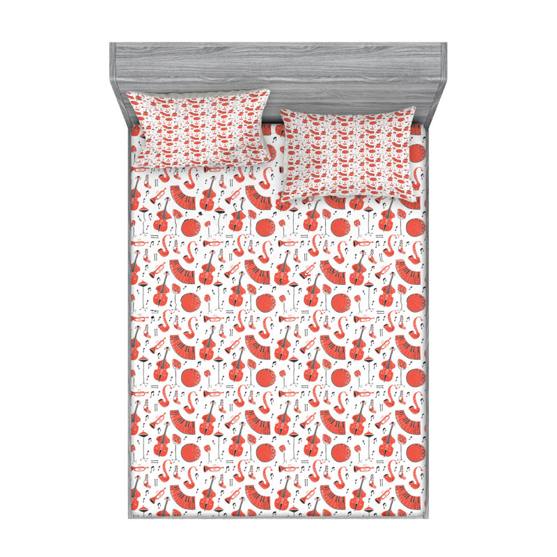 Microfiber Sheet Set, Queen Sheet Set with Fitted Sheet