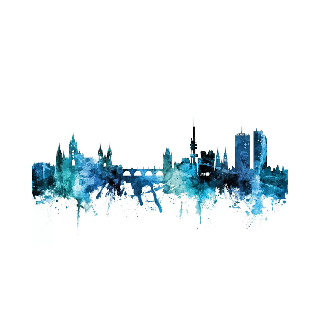 Prague (Praha), Czech Republic Skyline by Michael Tompsett - Wrapped Canvas Gallery-Wrapped Canvas Giclée