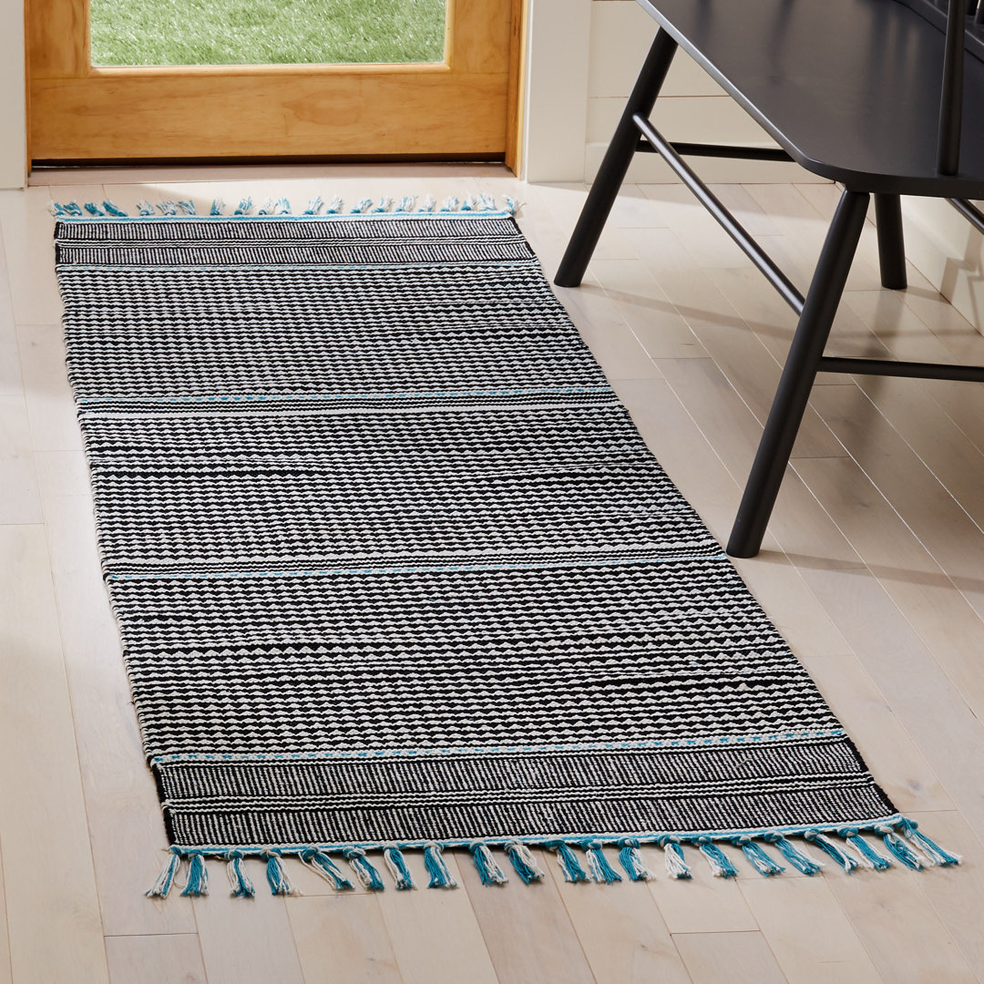 Granada Hand Woven Performance Striped Rug Dakota Fields Rug 