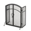 Pare-étincelles en fer avec deux portes et outils, noir mat, l 50,5 po x H 32 po 5,5 po inclus 50,5 po 32 po 5,5 po