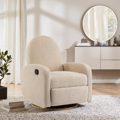 360 Swivel and Glider Recliner Chair-Almond
