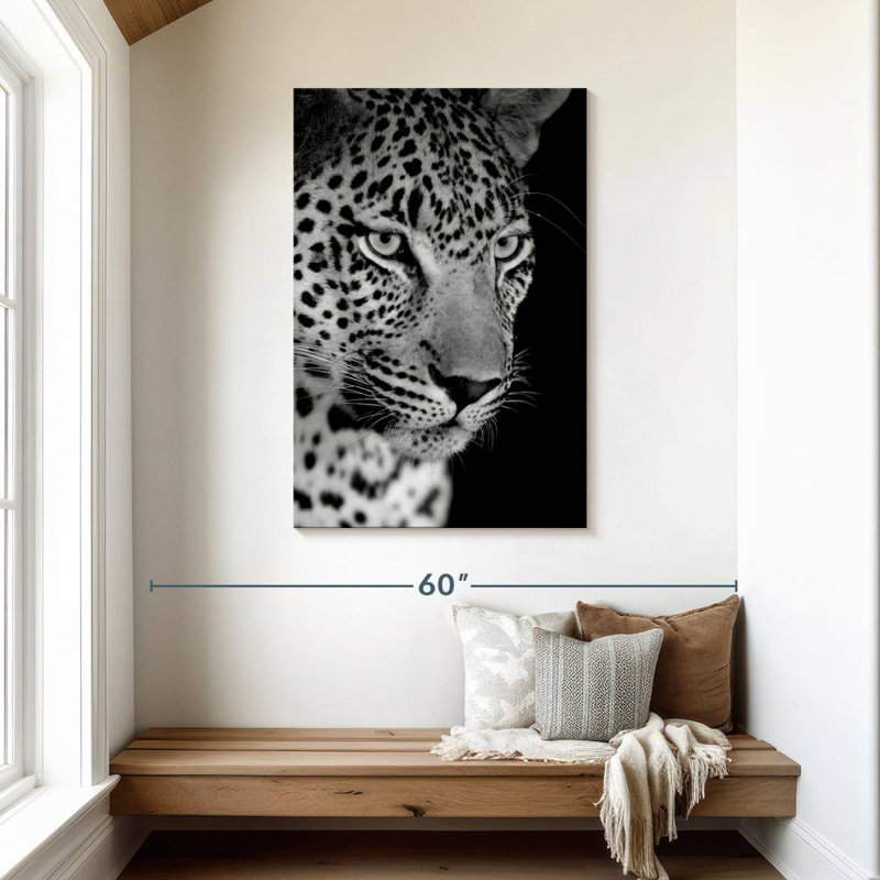 Brampt Leopard Monochrome, 45" H x 30" W