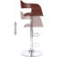 Tabouret de bar contemporain pivotant réglable avec siège et dossier rembourrés