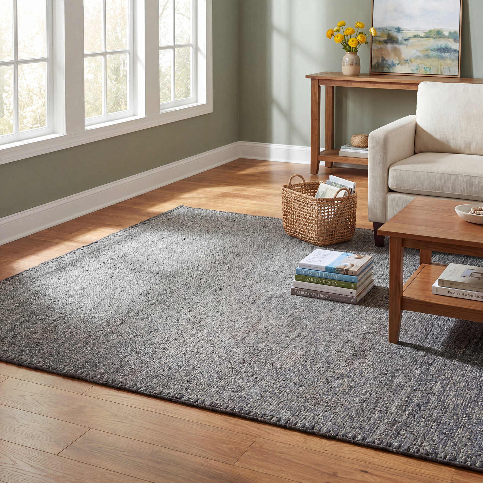 Jayde Hand-Woven Area Rug, Rectangle 6' x 9'